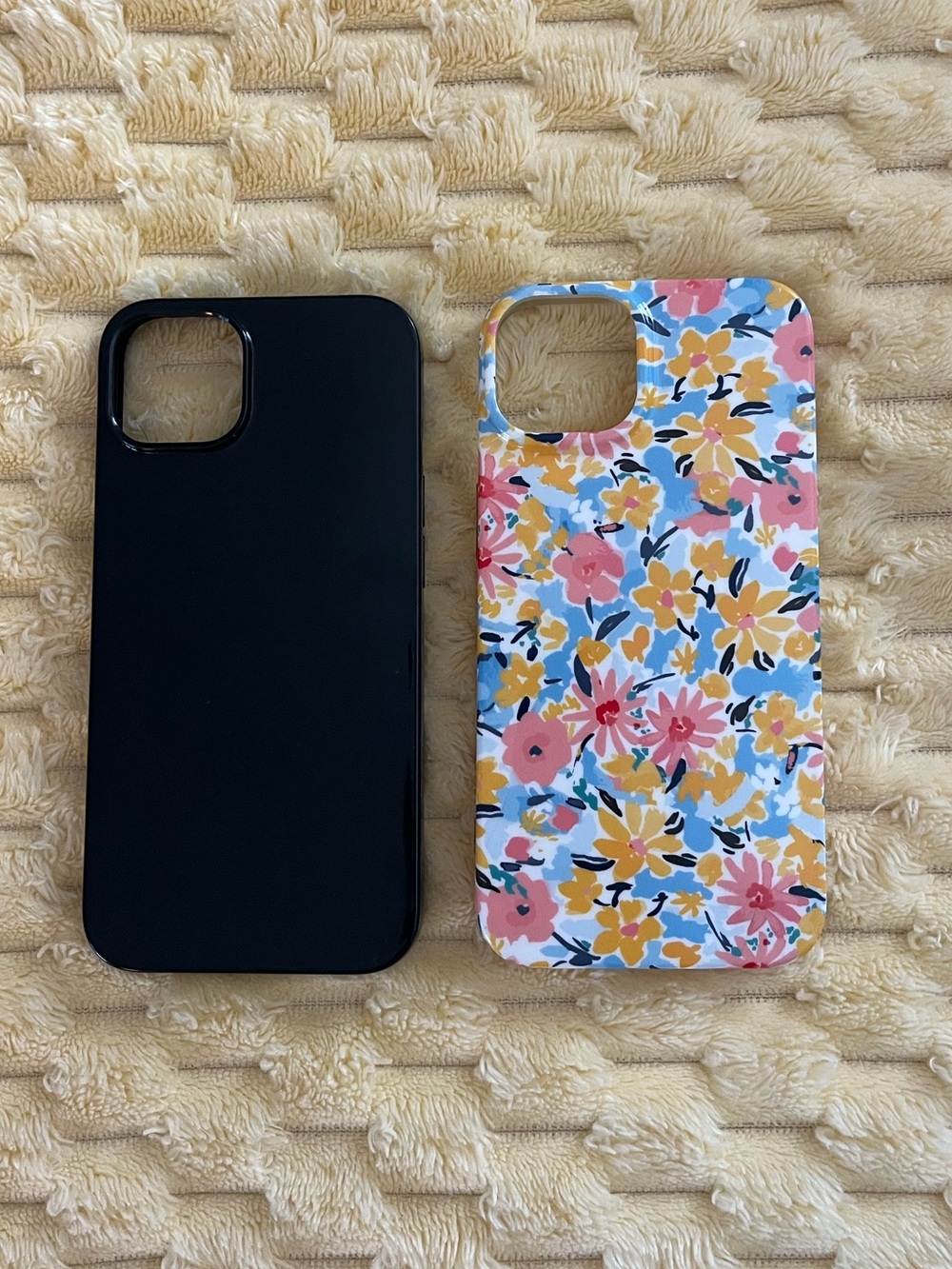 iPhone 13 Cases (2) - Floral/Black Bundle